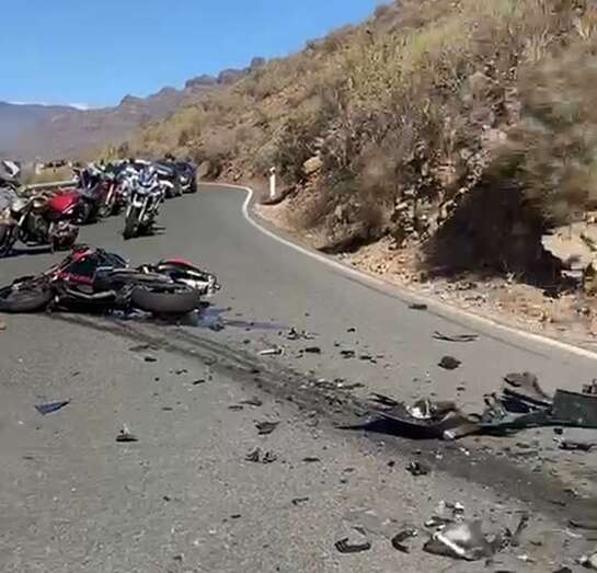 Imagen del estado en que quedó la moto/TA.